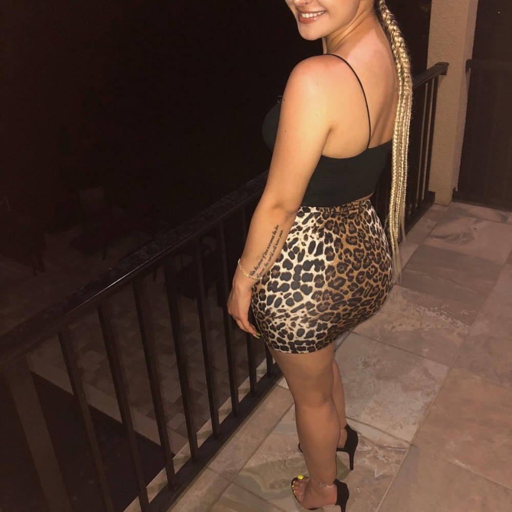 Cheetah printed skirt